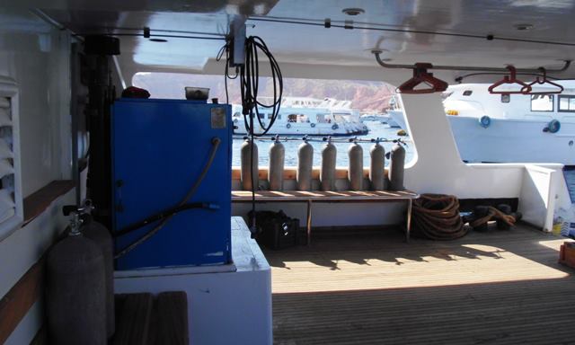 Tauchdeck auf Sea Queen I Tauchsafari Motoryacht in Sharm el Sheikh Ägypten